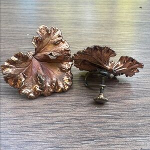 Vintage Leaf Clip-On Earrings